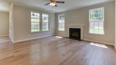 Great Room & Fireplace. 4br New Home in Clayton, NC