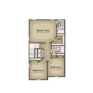 Third Floor. 2,474sf New Home in Morrisville, NC