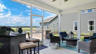 Rear Covered Porch. The Seashore New Home in Little River, SC