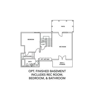 Optional Finished Basement. The Rhapsody Basement New Home in Knightdale, NC