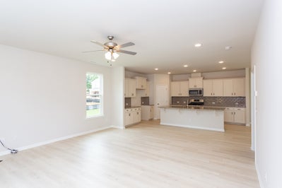 Great Room & Kitchen. 4br New Home in Angier, NC