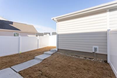 Rear Patio & Garage. 3br New Home in Raleigh, NC
