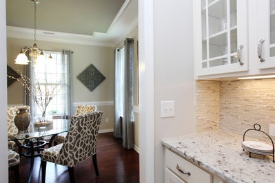 Butler's Pantry & Dining Room. Kyli Knolls New Homes in Clayton, NC