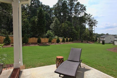 Rear Patio. New Homes in Clayton, NC