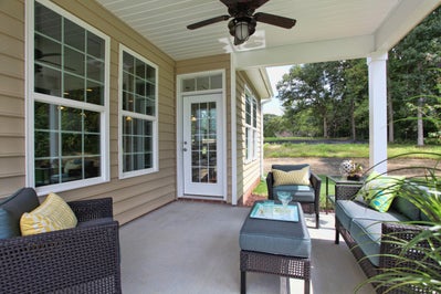 Rear Covered Porch. New Homes in Clayton, NC