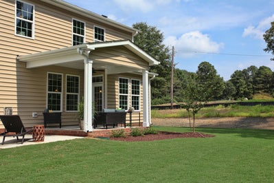 Rear Covered Porch & Patio. Clayton, NC New Homes