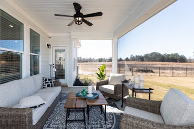 Rear Covered Porch. The Preserve at Lake Meade New Homes in Suffolk, VA