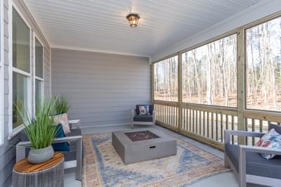 Rear Covered Porch. New Homes in Cary, NC