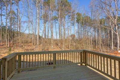Rear Deck. Shadow Creek New Homes in Cary, NC