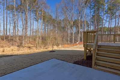 Rear Patio. New Homes in Cary, NC