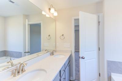 Owner's Suite Bathroom. 2,488sf New Home in Clayton, NC