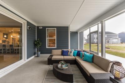Rear Covered Porch. The Gardenia II New Home in Virginia Beach, VA