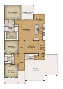 *Floorplan with 3rd car garage. 2,189sf New Home in Myrtle Beach, SC