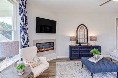 Great Room Fireplace. The Farm at Neill's Creek New Homes in Lillington, NC