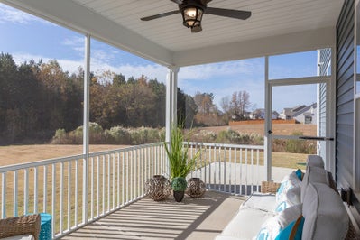 Covered Porch. The Farm at Neill's Creek New Homes in Lillington, NC