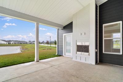 The Sandcastle Rear Covered Porch. Little River, SC New Homes