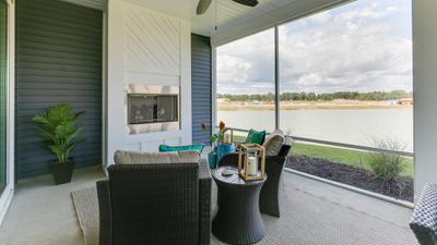 The Driftwood Rear Covered Porch. Bridgewater - Seaglass Village New Homes in Little River, SC