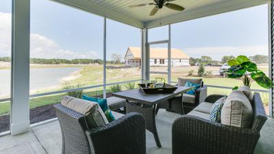 The Driftwood Rear Covered Porch. Bridgewater - Seaglass Village New Homes in Little River, SC
