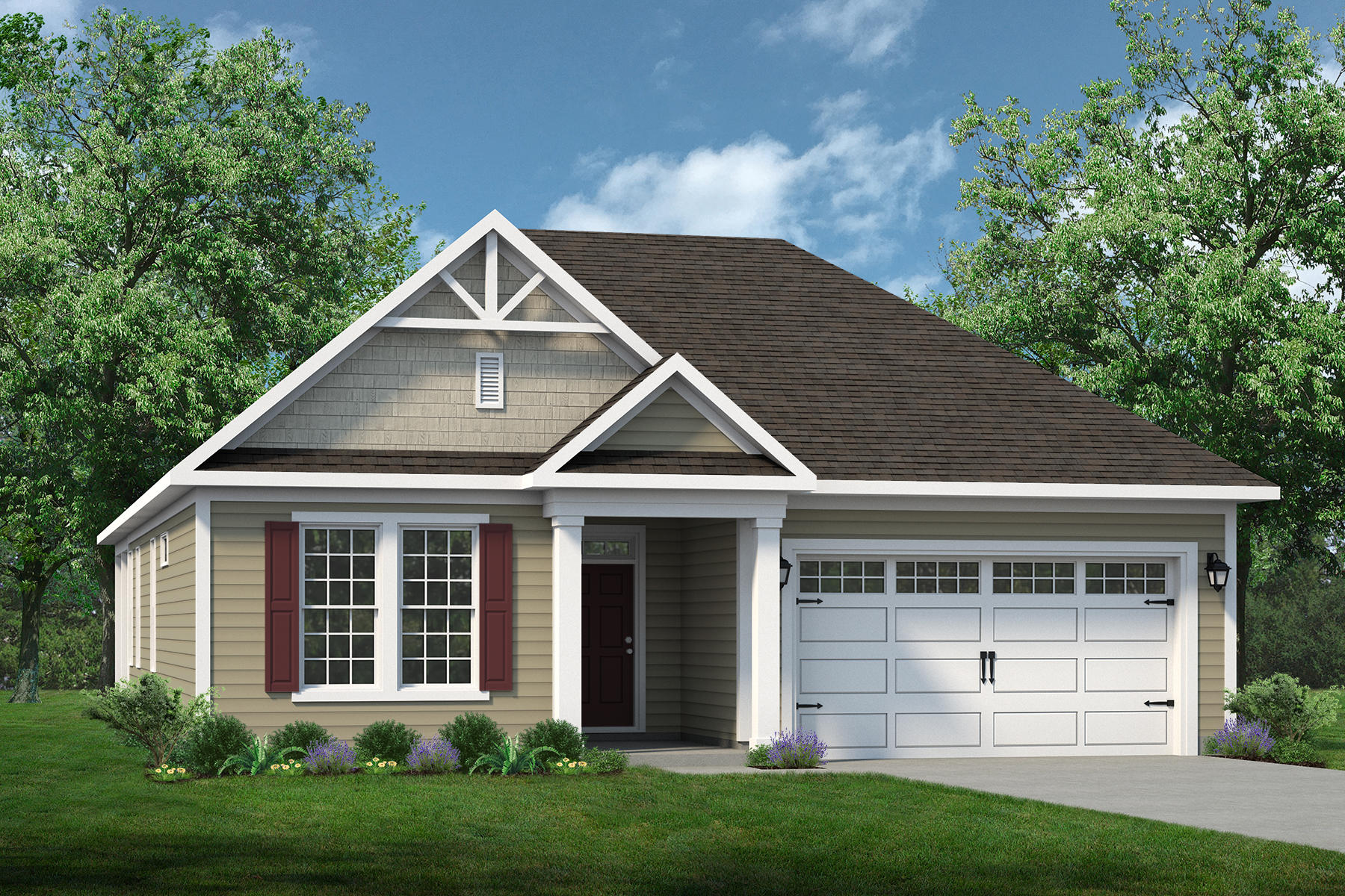 Elevation C. 1,938sf New Home in Bolivia, NC
