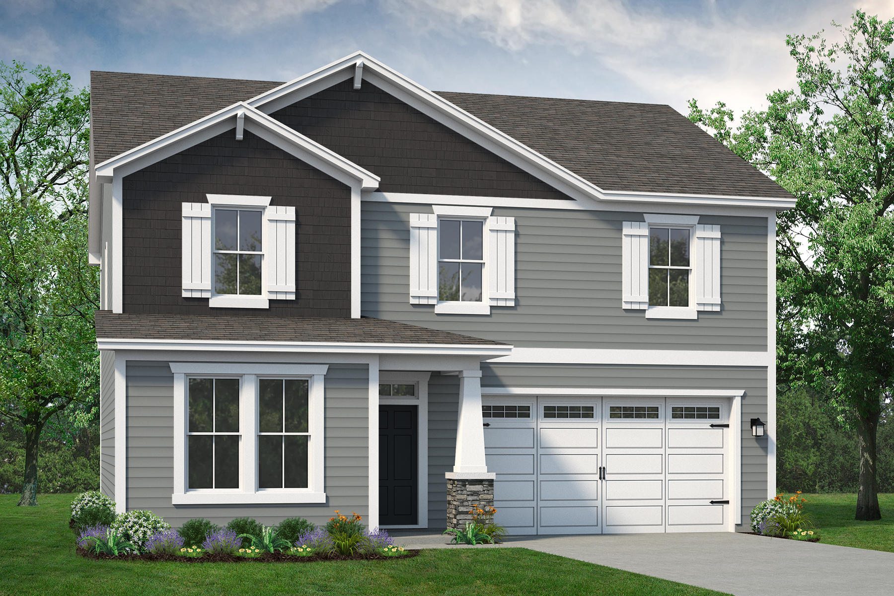 Elevation A. 2,427sf New Home in Angier, NC