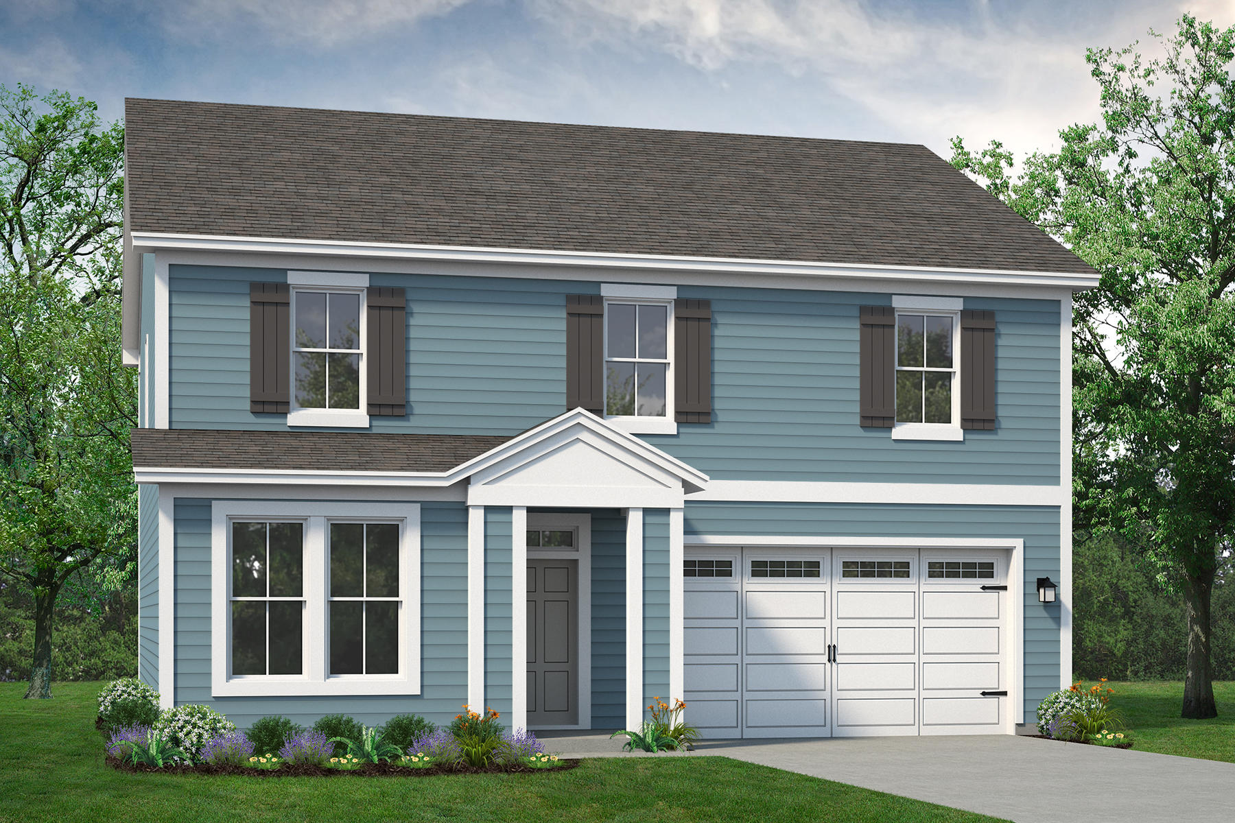 Elevation B. 2,427sf New Home in Lillington, NC
