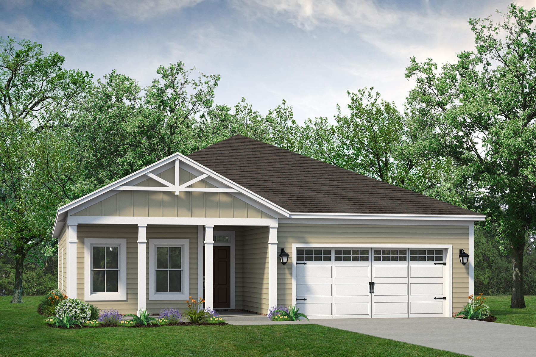 Elevation F. 1,846sf New Home in Lillington, NC
