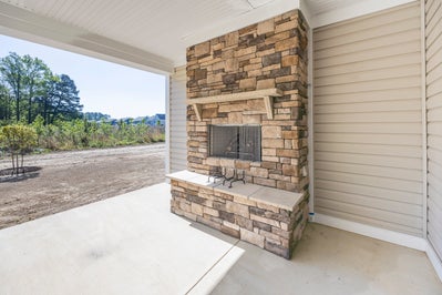 Rear Covered Porch Fireplace. 206 Preserve Way, Suffolk, VA